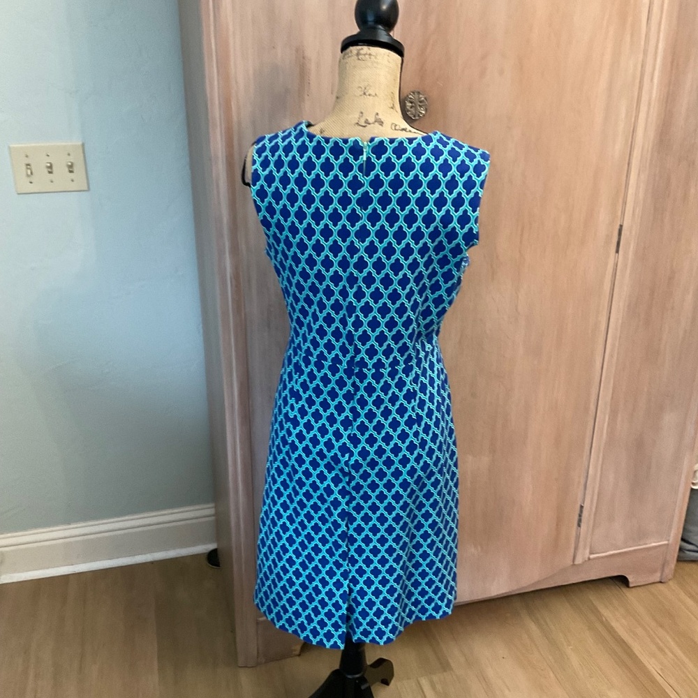 Lands' End Blue Sheath Dress Size 10 classic preppy - Picture 9 of 14